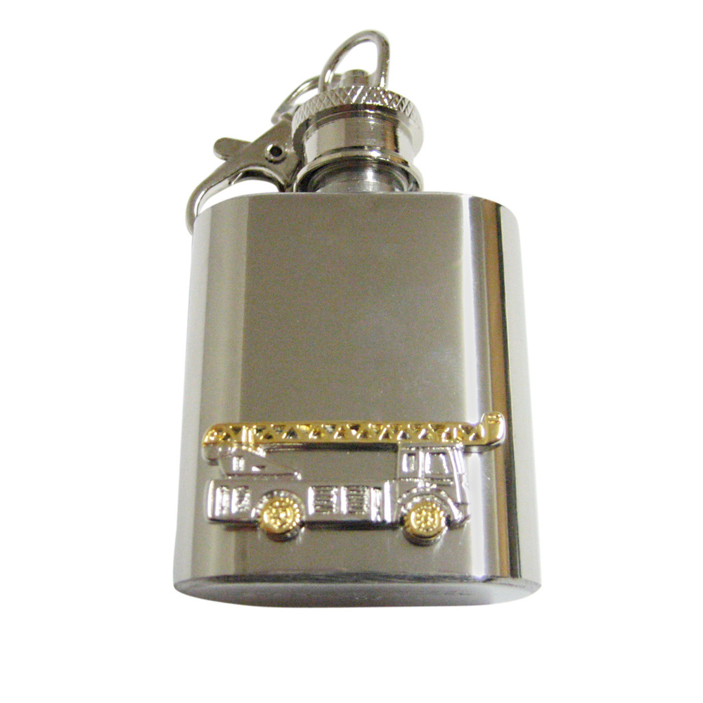 Construction Crane Truck Keychain Flask